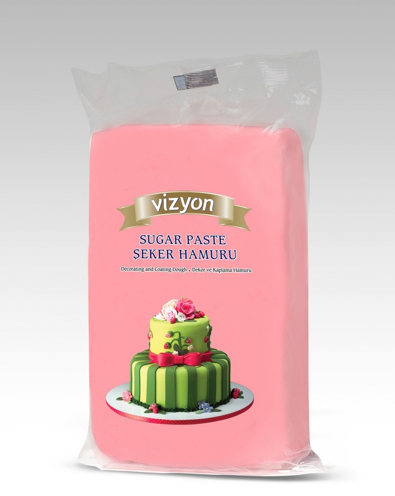 Мастика сахарная (Розовая) Визьен, 0,5кг