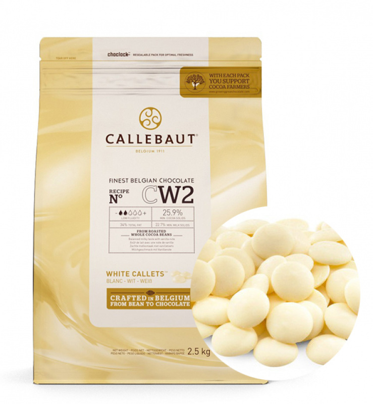 Бельгийский Шоколад Callebaut - Белый 25.9%, 2,5 кг