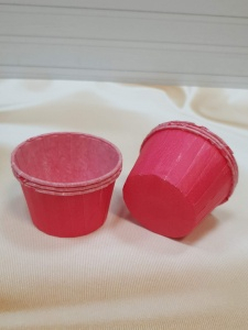 Капсулы бумажные с подворотом Розовые D50 H40,100шт