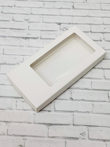 Коробка для мини плитки шоколада 18*9*1,7мм белая