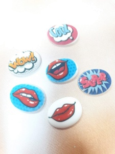 Сахарные фигурки "Набор надписей" ПОП АРТ(Ассорти) 5шт 3см