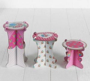 Подставка для пирожных "Цветочная поляна", набор 3 шт.