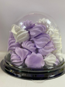 Набор безе в колбе бело-фиолетовые