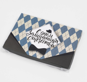 Коробочка для печенья, "Защитнику", 22 х 15 х 3 см