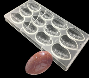 Форма поликарбонатная для шоколада " Яйца с рисунком" 5,7*3,6см