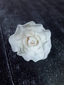 Сахарные цветы "Розочка белая" 5см, 1 шт