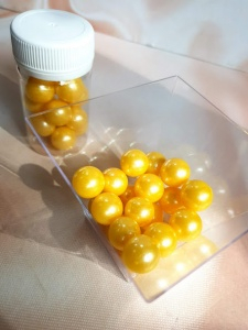 Сахарная посыпка "Желтые бусины" 14мм 50гр