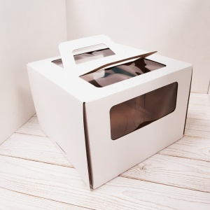 Коробка для торта с ручкой 30*30*30