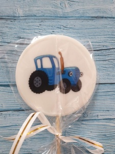 Леденец топпер с печатью "Трактор"