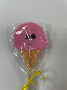 Леденец топпер "Мороженное - шарик" розовое