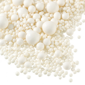 Посыпка микс матовая из рисового драже в глазури "Белоснежная" 50гр.