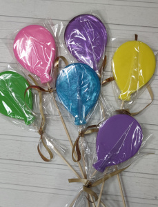 Леденец топпер Шарики большие в ассортименте 8 см