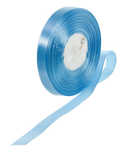 Атласная лента 0,5см "голубая " 24м