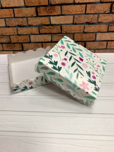 Коробка для пряников "Веточка" 10*10*2,5см