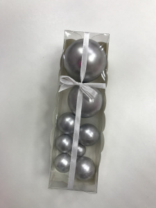 Набор шаров из шоколадной глазури "Серебряный"