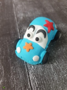 Сахарная фигурка "машинка голубая"6см