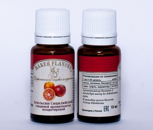 Пищевой ароматизатор АПЕЛЬСИН СИЦИЛИЙСКИЙ Baker flavors, 10 мл.