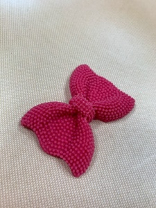 Сахарные фигурки "бантик" красный  5см