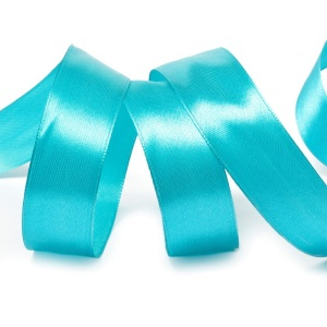 Атласная лента 2,5см "бирюзовая" 24м