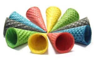 Вафельные рожки 8шт  ассорти 11 см