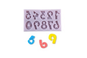 Молд цифры звездочки высота цифры 1.8см