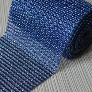 Стразовая лента H12см Синяя 1м
