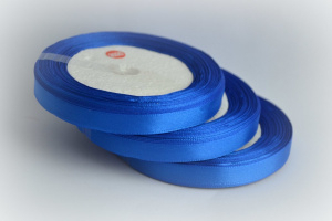 Атласная лента 0.5см "Синяя" 24м