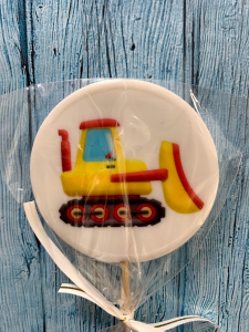 Леденец топпер с печатью "Бульдозер"