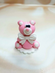 Сахарная фигурка "Мишка" розовый