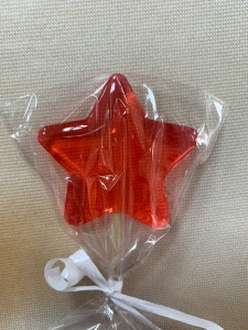 Леденец топпер "Звездочка"5см красная