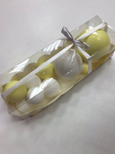 Набор шаров из шоколадной глазури "Бело-желтый" микс