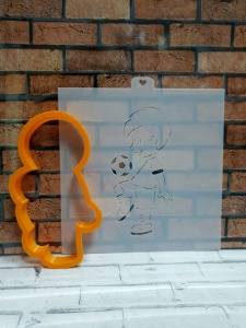 Трафарет+форма "Футболист" 9см