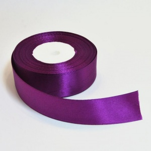 Атласная лента 2,5см "темно-фиолетовая" 24м