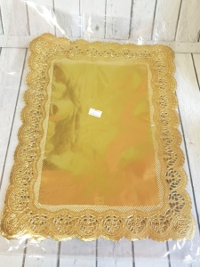Ажурные салфетки 30*40см 1 шт золотые