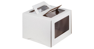 Коробка 22*22*15 с окном и ручкой