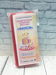 Мастика для торта Фанси - Красная 100гр