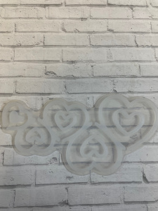 Силиконовая форма для леденцов "Сердце" 5 штук