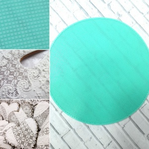 КОВРИК СИЛИКОНОВЫЙ КРУГЛЫЙ "СЕТКА 1Х1 ММ" (D 19 СМ)