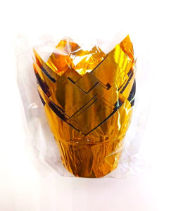 Капсулы золото 5*7 см 10 шт