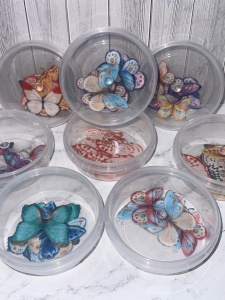 Вафельные бабочки на торт -5 шт