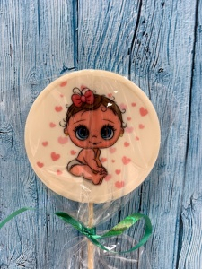 Леденец топпер с печатью "Малышка"