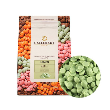 Зеленый Бельгийский Шоколад Callebaut со вкусом лимона, 2,5 кг