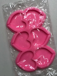 Силиконовый молд"Сердца" 6шт (5см)