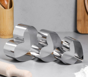 Набор форм для выпечки и выкладки "Сердце" H-5 см