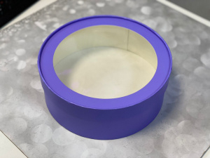 Коробка шляпная d16см высота 7см (лаванда)