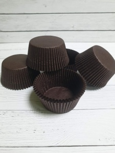 Капсулы бумажные круглые коричневые 3,5*2,5 см 30шт.