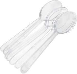 Ложка для десерта прозрачная 3,5см - 52шт