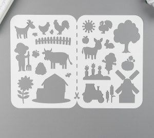 Трафарет "Ферма"21*32см