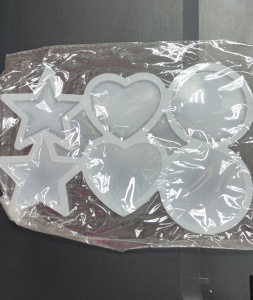 Силиконовый молд "Звезда,сердце,круг"