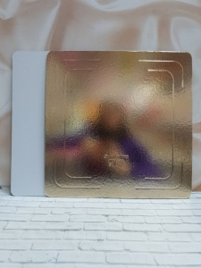 Усиленная подложка 26*26см 3,2мм золото/жемчуг 